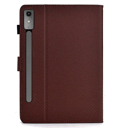 For Lenovo Tab P12 Leather Case Carbon Fiber Texture Tablet Cover Stand View