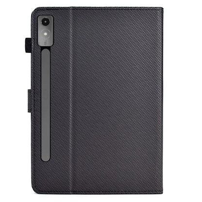 For Lenovo Tab P12 Leather Case Carbon Fiber Texture Tablet Cover Stand View