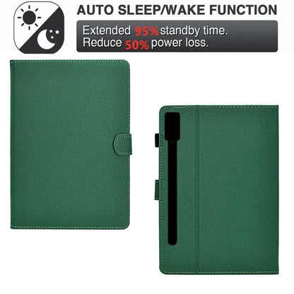 For Lenovo Tab P12 Leather Case Carbon Fiber Texture Tablet Cover Stand View