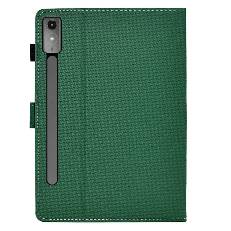 For Lenovo Tab P12 Leather Case Carbon Fiber Texture Tablet Cover Stand View