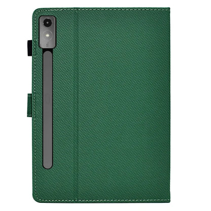 For Lenovo Tab P12 Leather Case Carbon Fiber Texture Tablet Cover Stand View