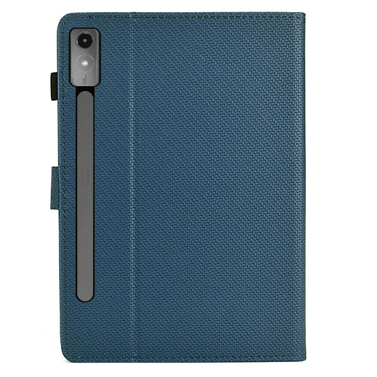 For Lenovo Tab P12 Leather Case Carbon Fiber Texture Tablet Cover Stand View