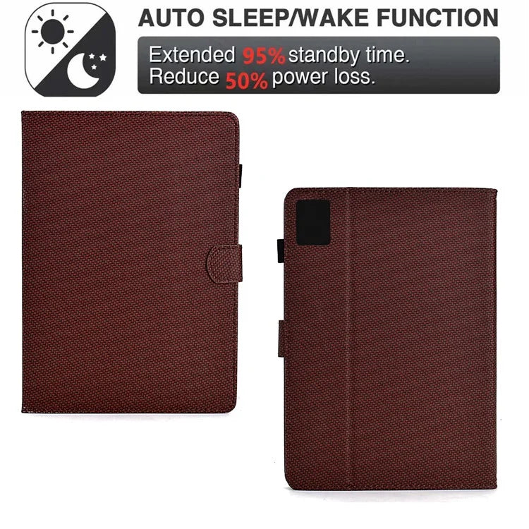 For Xiaomi Redmi Pad SE Case Carbon Fiber Texture PU Leather Cover Stand View