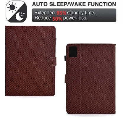 For Xiaomi Redmi Pad SE Case Carbon Fiber Texture PU Leather Cover Stand View