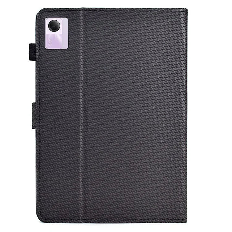 For Xiaomi Redmi Pad SE Case Carbon Fiber Texture PU Leather Cover Stand View