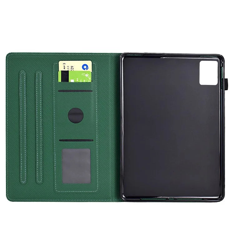 For Xiaomi Redmi Pad SE Case Carbon Fiber Texture PU Leather Cover Stand View