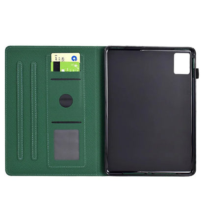 For Xiaomi Redmi Pad SE Case Carbon Fiber Texture PU Leather Cover Stand View