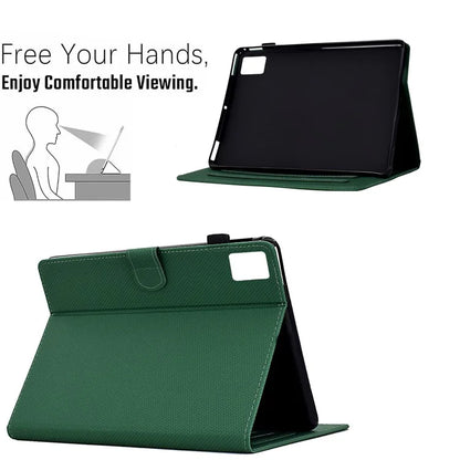 For Xiaomi Redmi Pad SE Case Carbon Fiber Texture PU Leather Cover Stand View