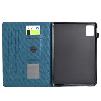 For Xiaomi Redmi Pad SE Case Carbon Fiber Texture PU Leather Cover Stand View