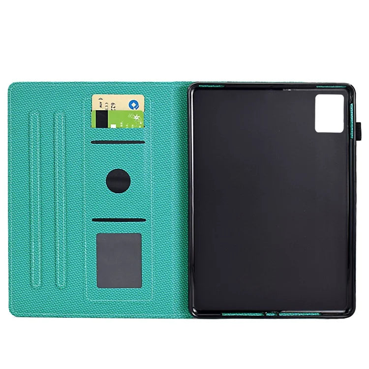 For Xiaomi Redmi Pad SE Case Carbon Fiber Texture PU Leather Cover Stand View