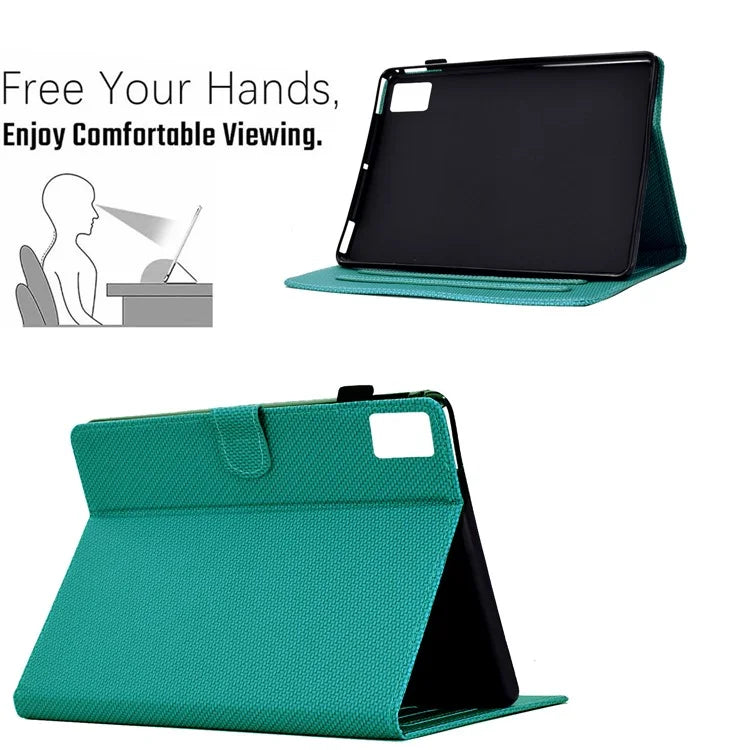 For Xiaomi Redmi Pad SE Case Carbon Fiber Texture PU Leather Cover Stand View