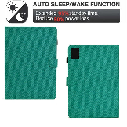 For Xiaomi Redmi Pad SE Case Carbon Fiber Texture PU Leather Cover Stand View