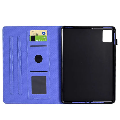 For Xiaomi Redmi Pad SE Case Carbon Fiber Texture PU Leather Cover Stand View