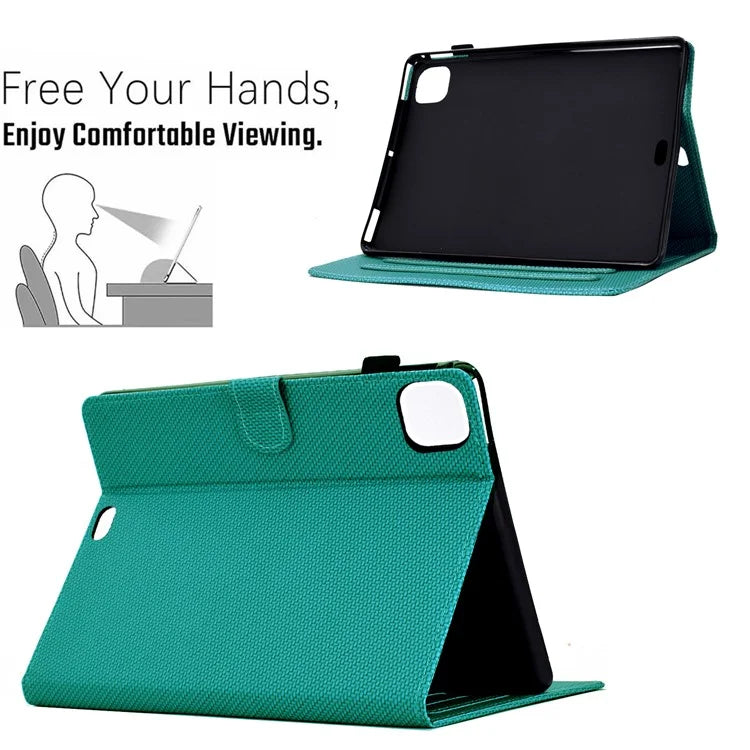 For iPad Pro 11 (2024) Leather Case Stand Card Slots Protective Tablet Cover