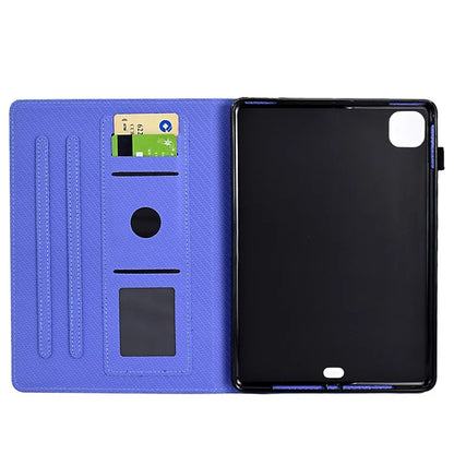 For iPad Pro 11 (2024) Leather Case Stand Card Slots Protective Tablet Cover
