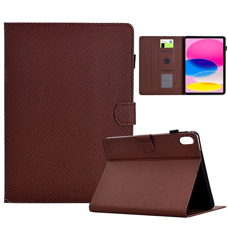 For iPad 10.9 (2022) Case Card Slots Auto Wake / Sleep PU Leather Tablet Cover