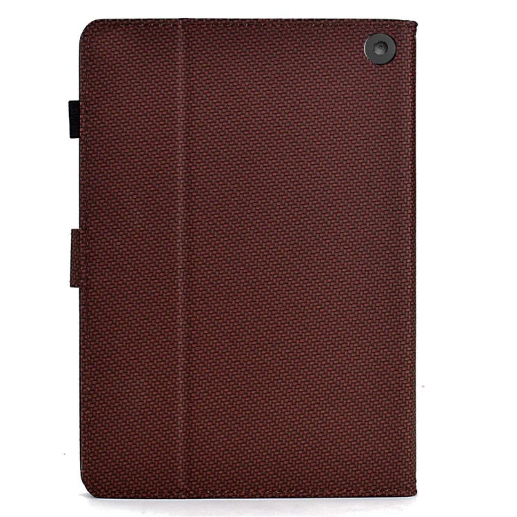 For Amazon Fire HD 10 Plus (2023) Case Carbon Fiber Texture PU Leather E-Reader Cover