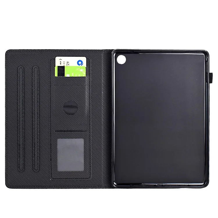 For Amazon Fire HD 10 Plus (2023) Case Carbon Fiber Texture PU Leather E-Reader Cover