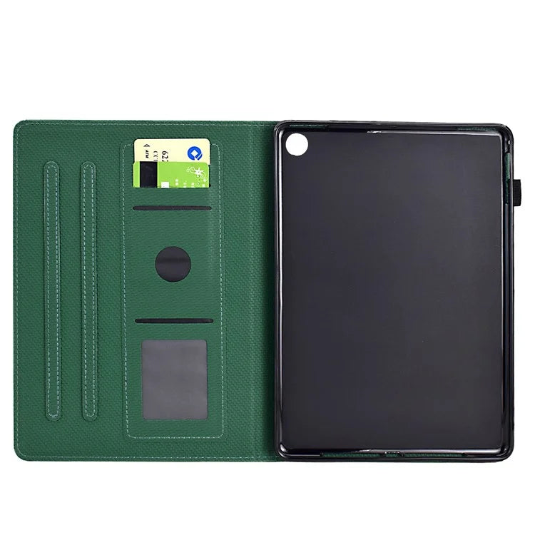 For Amazon Fire HD 10 Plus (2023) Case Carbon Fiber Texture PU Leather E-Reader Cover