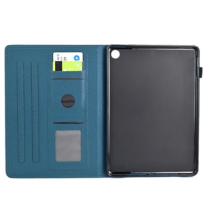 For Amazon Fire HD 10 Plus (2023) Case Carbon Fiber Texture PU Leather E-Reader Cover
