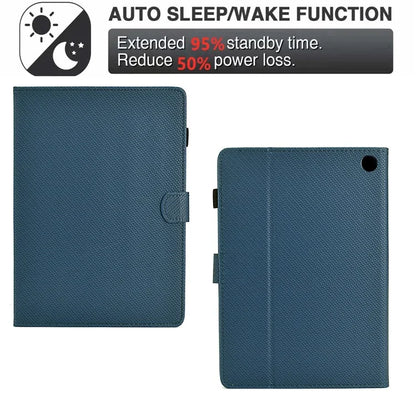 For Amazon Fire HD 10 Plus (2023) Case Carbon Fiber Texture PU Leather E-Reader Cover