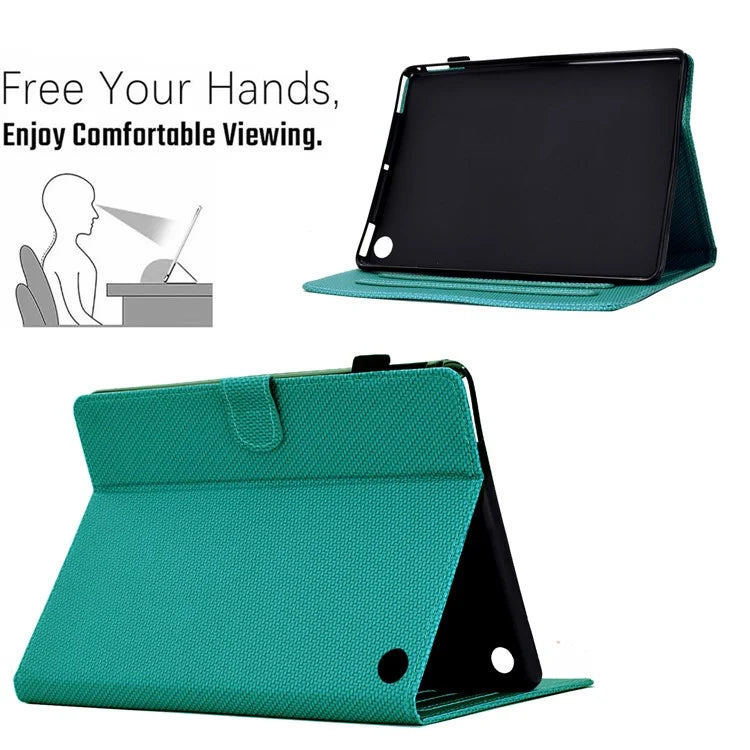 For Amazon Fire HD 10 Plus (2023) Case Carbon Fiber Texture PU Leather E-Reader Cover