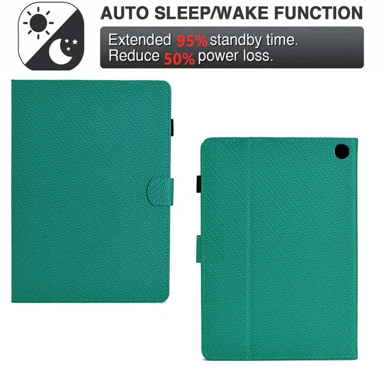 For Amazon Fire HD 10 Plus (2023) Case Carbon Fiber Texture PU Leather E-Reader Cover