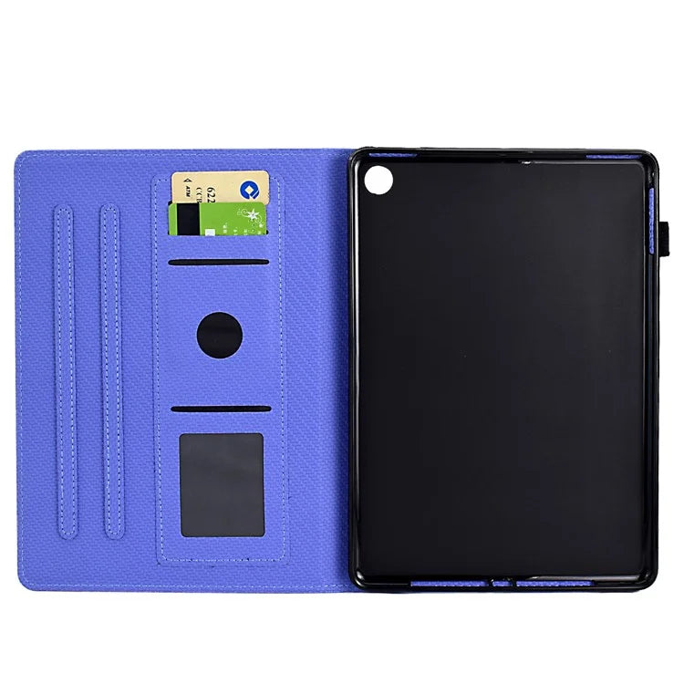 For Amazon Fire HD 10 Plus (2023) Case Carbon Fiber Texture PU Leather E-Reader Cover