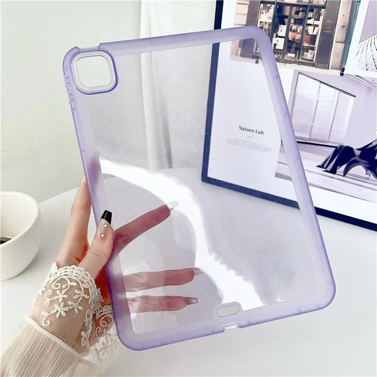 For iPad Pro 11 (2024) Case Glitter Soft Flexible TPU Tablet Cover