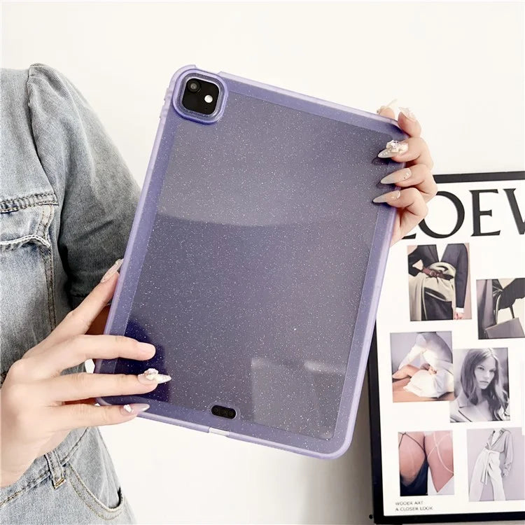 For iPad Pro 11 (2024) Case Glitter Soft Flexible TPU Tablet Cover