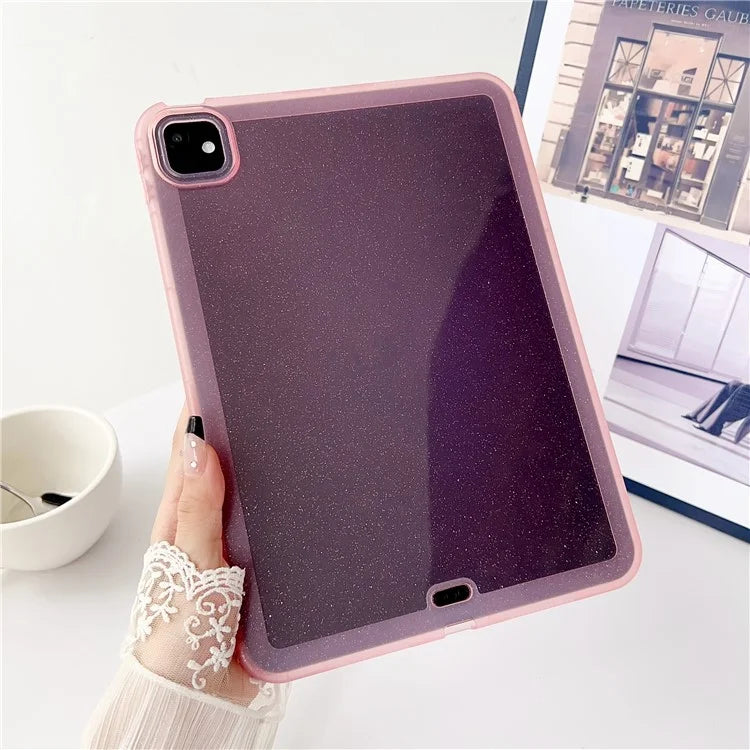 For iPad Pro 11 (2024) Case Glitter Soft Flexible TPU Tablet Cover