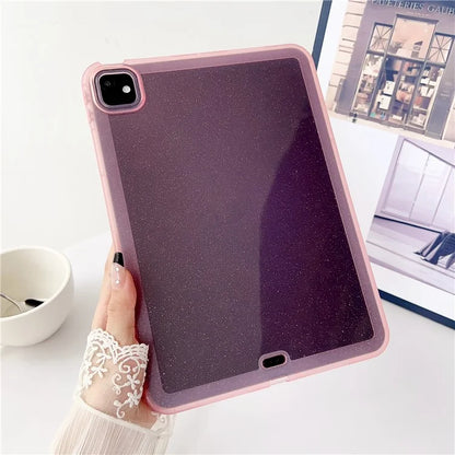 For iPad Pro 11 (2024) Case Glitter Soft Flexible TPU Tablet Cover