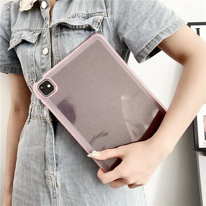 For iPad Pro 11 (2024) Case Glitter Soft Flexible TPU Tablet Cover