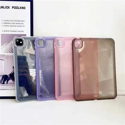 For iPad Pro 11 (2024) Case Glitter Soft Flexible TPU Tablet Cover