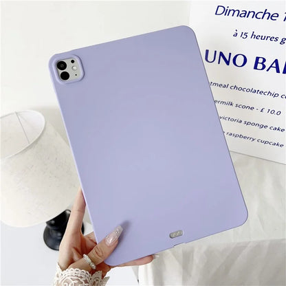 For iPad Pro 11 (2024) Case Skin-Touch Soft TPU Tablet Protective Cover