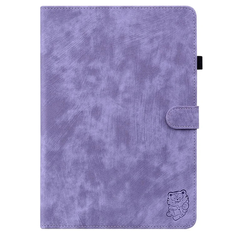 For Huawei MatePad SE 11 Tablet Cases Tiger Imprint Anti-Slip Protective PU Leather Cover