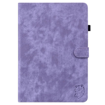 For Huawei MatePad SE 11 Tablet Cases Tiger Imprint Anti-Slip Protective PU Leather Cover
