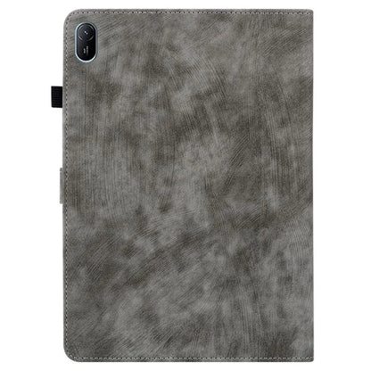 For Huawei MatePad SE 11 Tablet Cases Tiger Imprint Anti-Slip Protective PU Leather Cover
