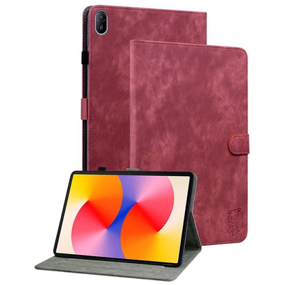 For Huawei MatePad SE 11 Tablet Cases Tiger Imprint Anti-Slip Protective PU Leather Cover