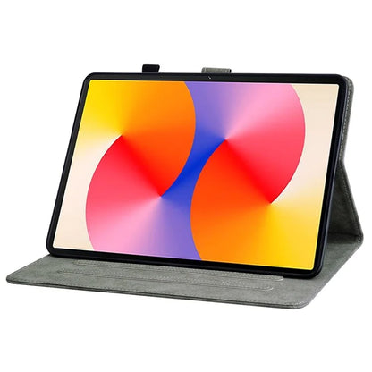 For Huawei MatePad SE 11 Tablet Cases Tiger Imprint Anti-Slip Protective PU Leather Cover
