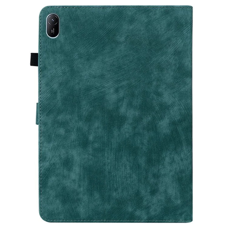 For Huawei MatePad SE 11 Tablet Cases Tiger Imprint Anti-Slip Protective PU Leather Cover