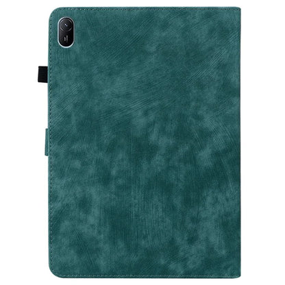 For Huawei MatePad SE 11 Tablet Cases Tiger Imprint Anti-Slip Protective PU Leather Cover
