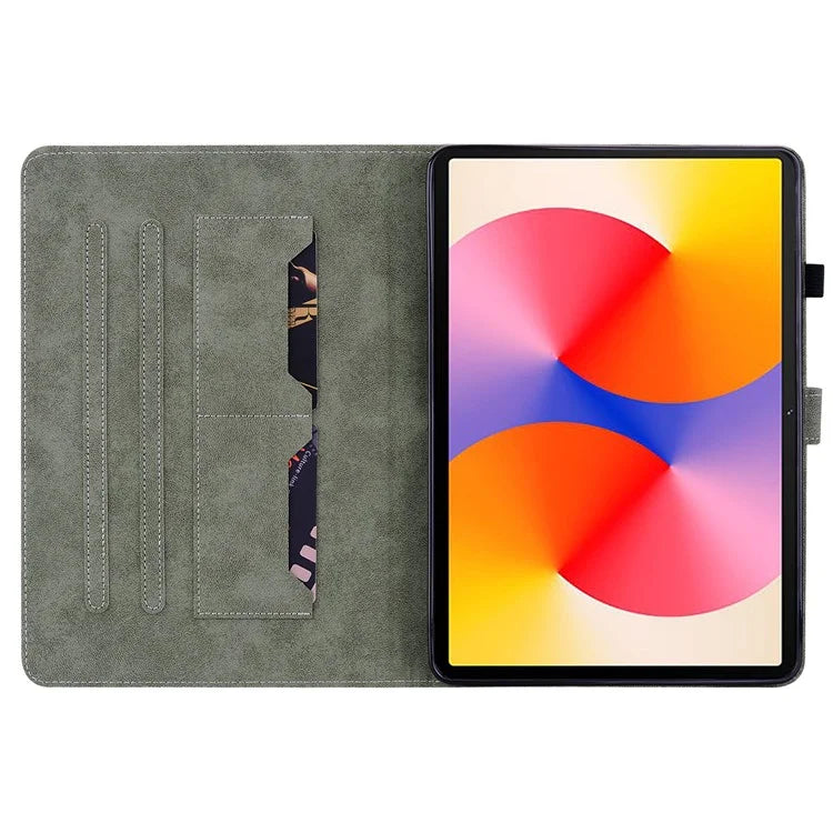 For Huawei MatePad SE 11 Tablet Cases Tiger Imprint Anti-Slip Protective PU Leather Cover