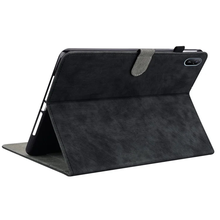 For Huawei MatePad SE 11 Tablet Cases Tiger Imprint Anti-Slip Protective PU Leather Cover