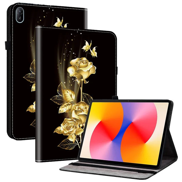 For Huawei MatePad SE 11 Case Pattern Print PU Leather Stand Tablet Cover with Card Slots
