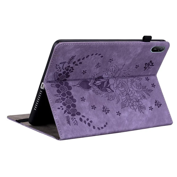 For Huawei MatePad SE 11 Case Rose Flower Protective Leather Cover with Card Holder