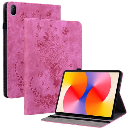 For Huawei MatePad SE 11 Case Rose Flower Protective Leather Cover with Card Holder