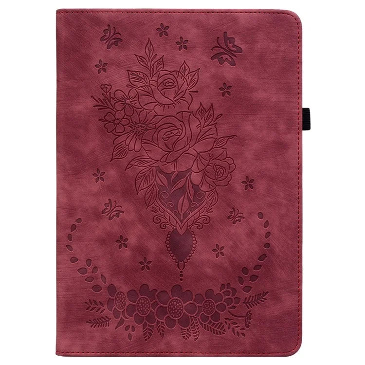 For Huawei MatePad SE 11 Case Rose Flower Protective Leather Cover with Card Holder