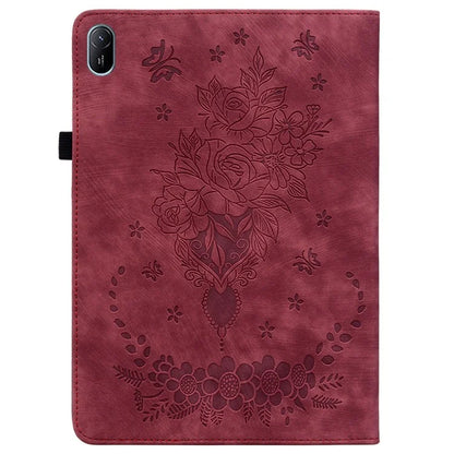 For Huawei MatePad SE 11 Case Rose Flower Protective Leather Cover with Card Holder