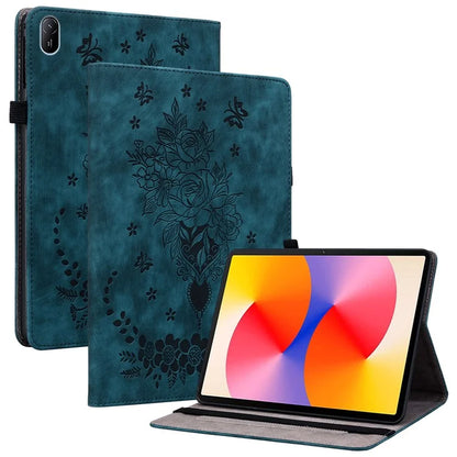 For Huawei MatePad SE 11 Case Rose Flower Protective Leather Cover with Card Holder